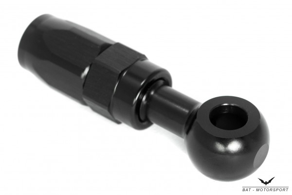 Dash 4 / -4 AN / JIC 4 M8 (8.2mm) Eye Banjo NBR Hose Fitting Black Anodized